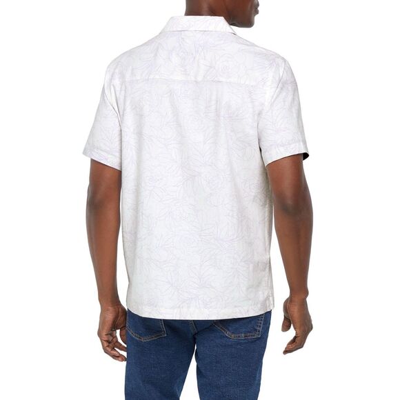 Gap Men's Short Sleeve Button-Up Linen Shirt Size XL Purple - Picture 2 of 11